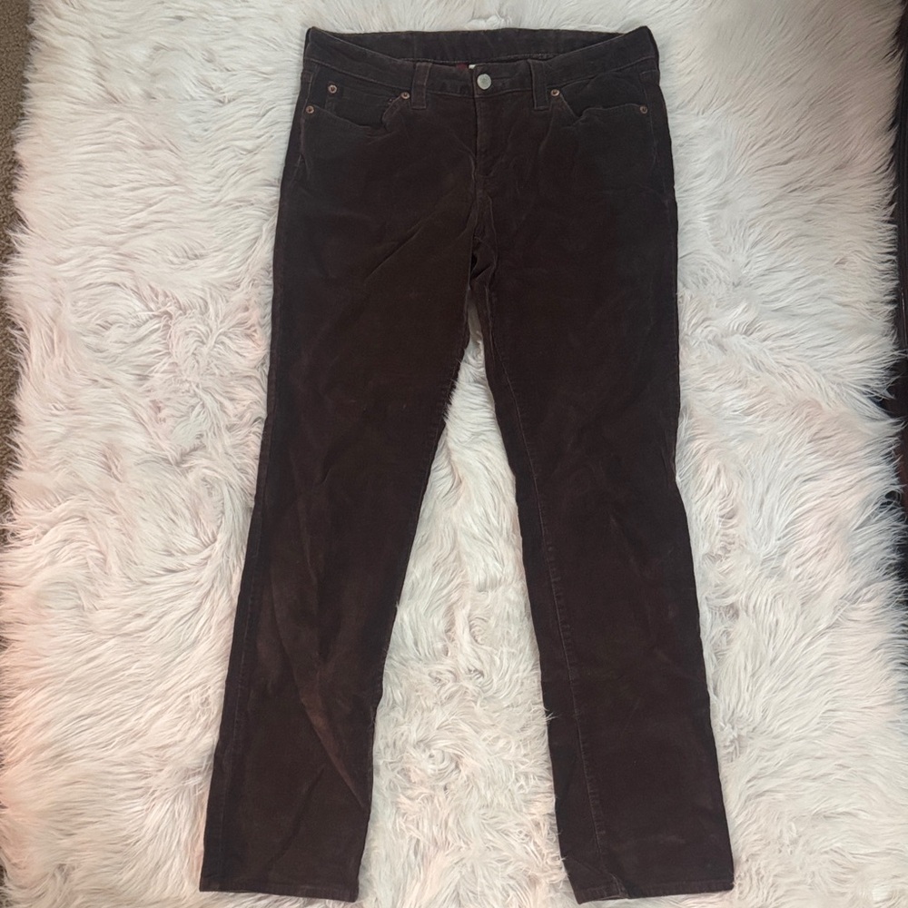 Lucky Brand Dark Brown Corduroy Trousers